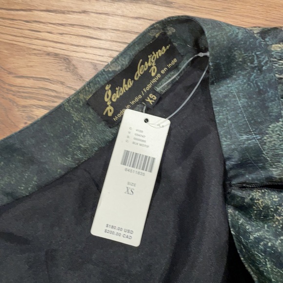 Anthropologie Geisha Designs Forest Pleated Midi Skirt Size XS - Picture 5 of 7